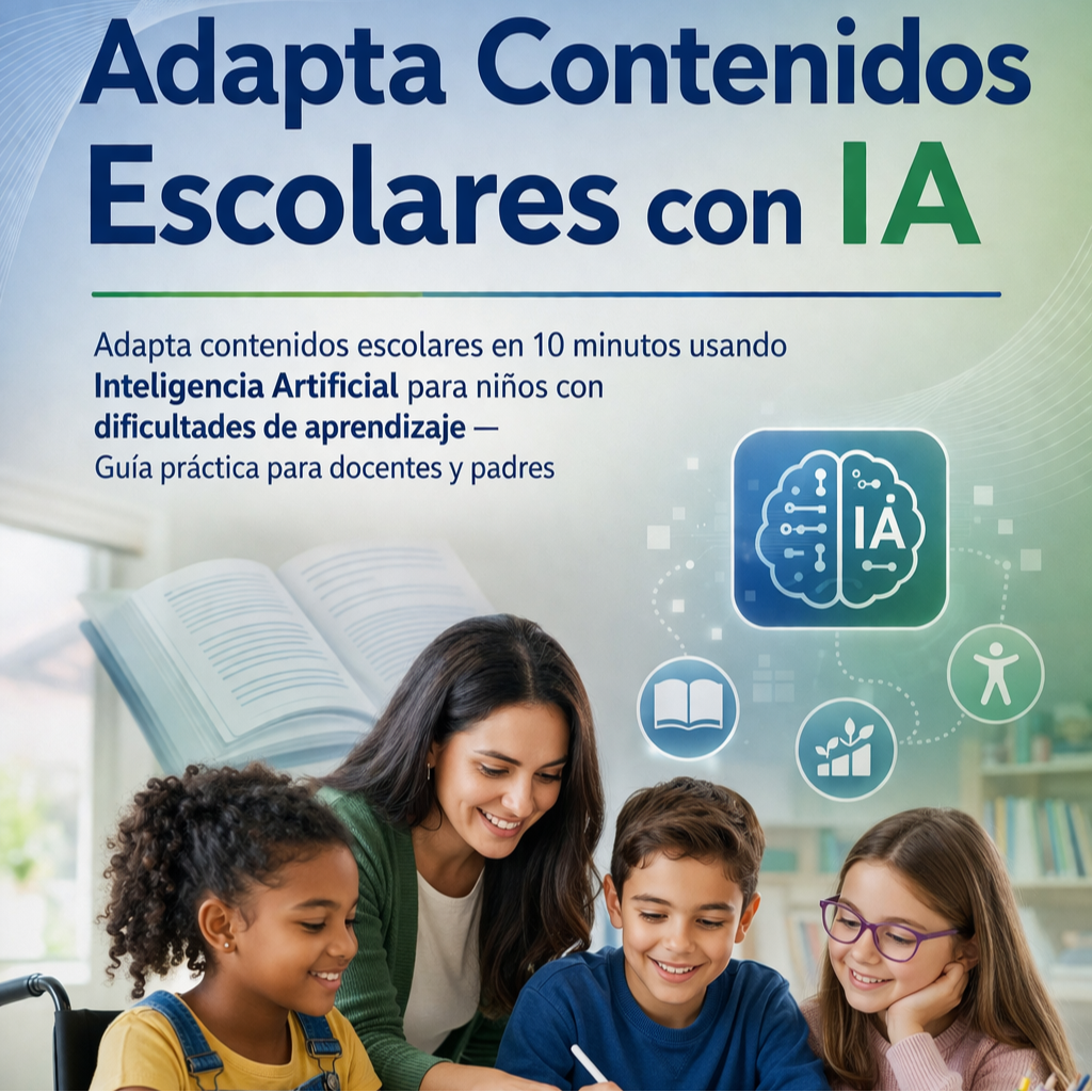 Adapta contenidos escolares en 10 minutos usando la IA + 2 bonos: Especial para el aprendizaje de niños neurodivergentes